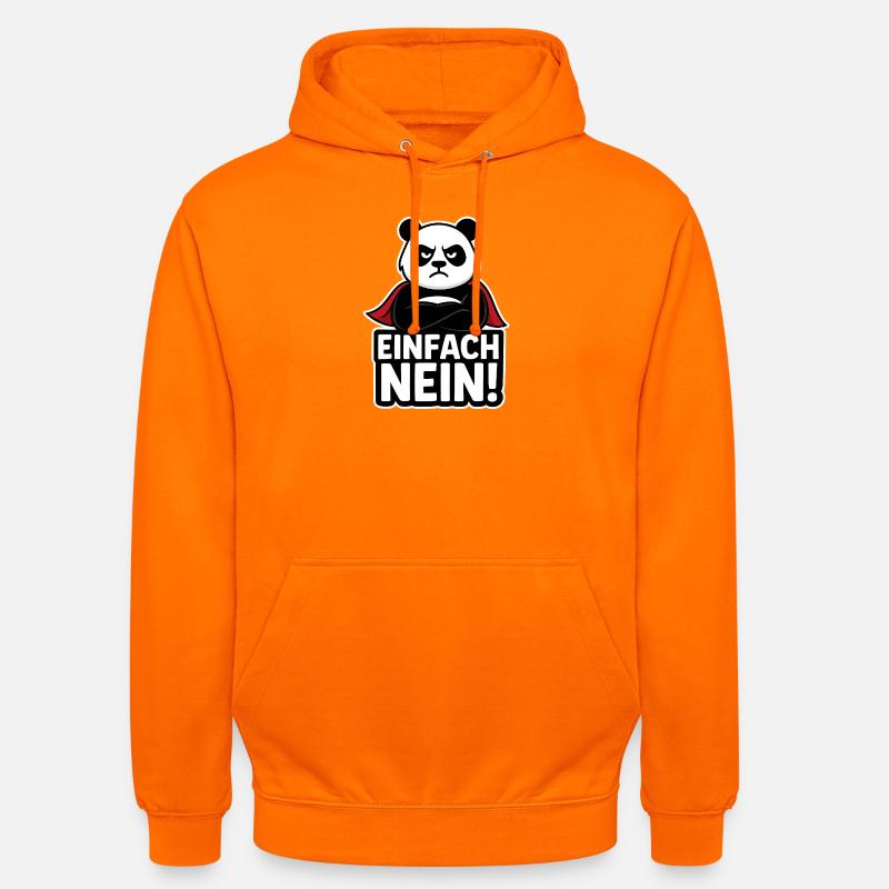 Panda Superhero : Tout simplement non - Sweat-shirt à capuche unisexe - orange