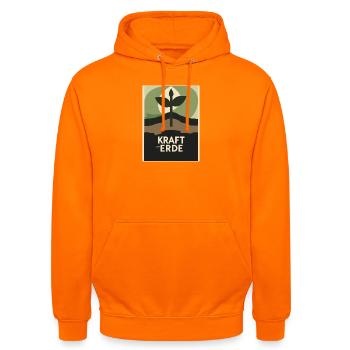 Kraft der Erde Natur 1930s  - Unisex Hoodie - Orange - Vorne - AI Model Male 185 light (185cm) & AI Model Female 180 light (180cm)