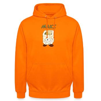 Maki style - Sweat-shirt à capuche unisexe - orange - Devant - AI Model Male 185 light (185cm) & AI Model Female 180 light (180cm)