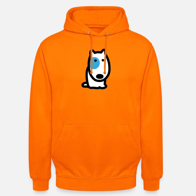 CORSO LE CHIEN à l'oeil bleu (face) - Sweat-shirt à capuche unisexe - orange