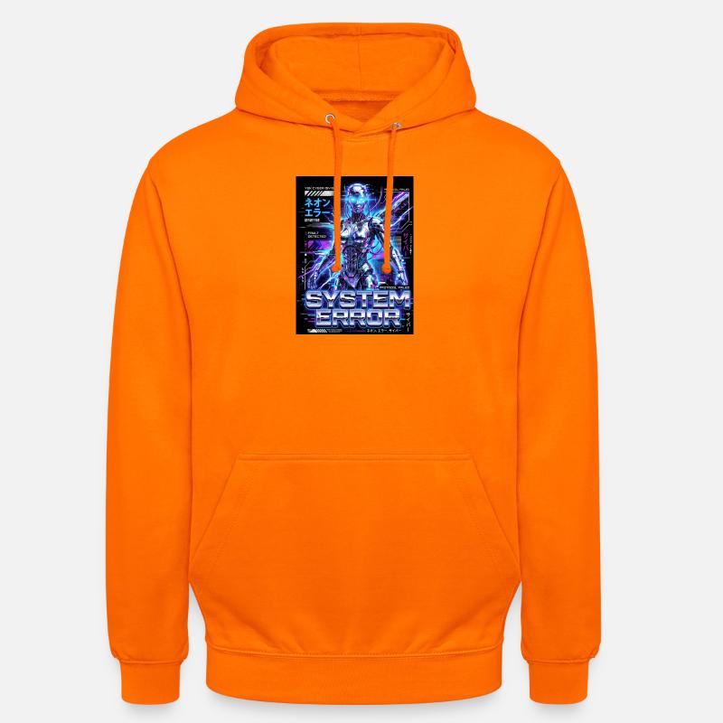 System Error Neon Cyborg - Unisex Hoodie - orange