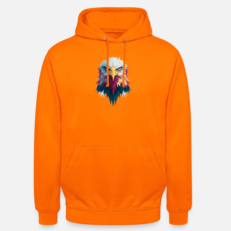 Impressive eagle piercing gaze - Unisex Hoodie - orange