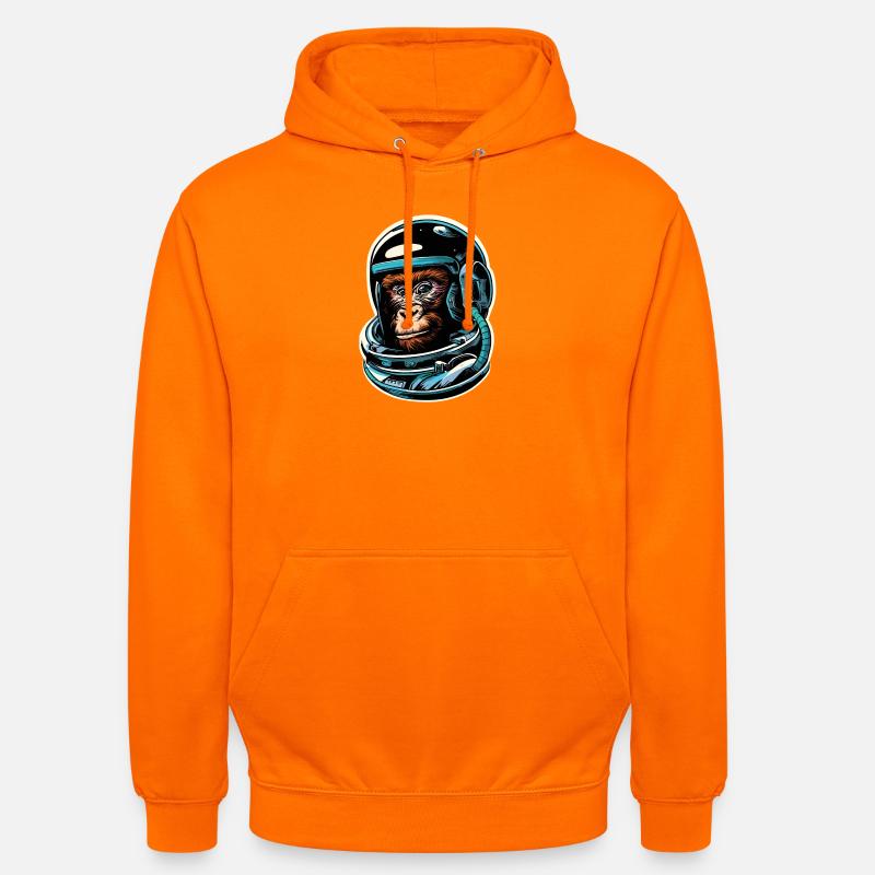 Singe de l’espace - Sweat-shirt à capuche unisexe - orange