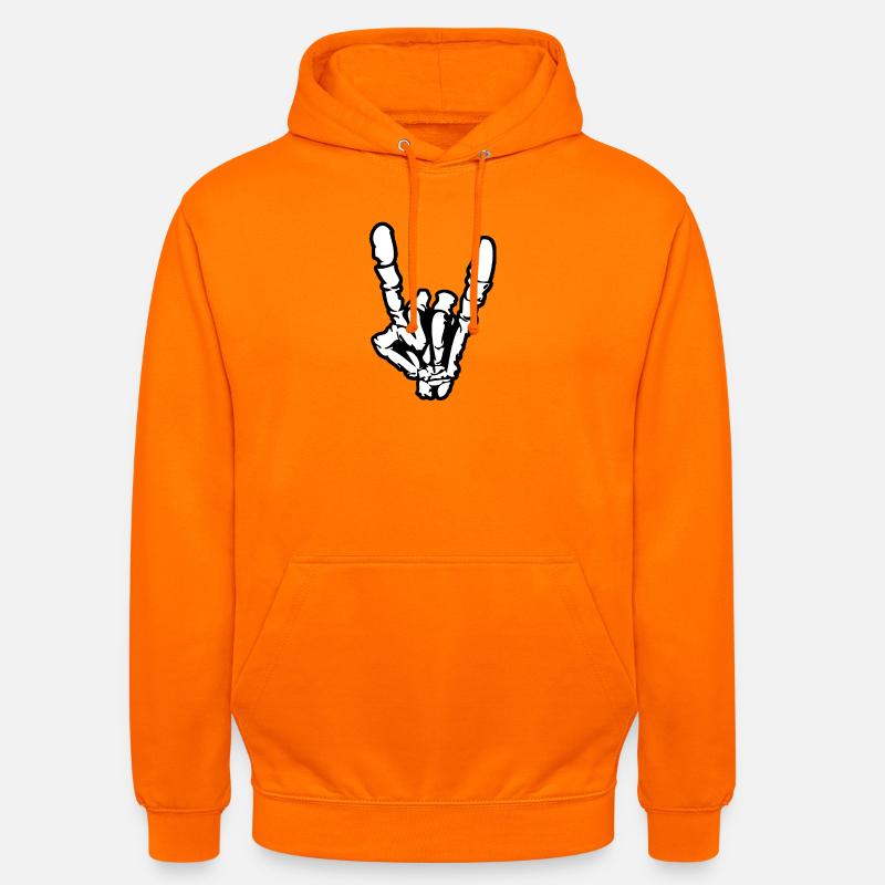 Rock'n'Roll- oder Heavy-Metal-Handzeichen * - Unisex Hoodie - Orange