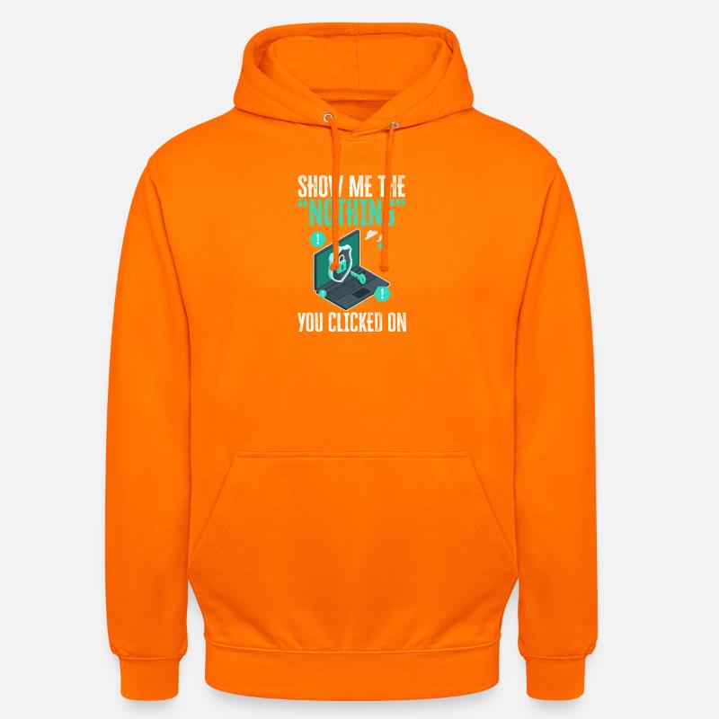 Sjov cybersikkerhed IT Support IT Security Network - Hættetrøje unisex - orange