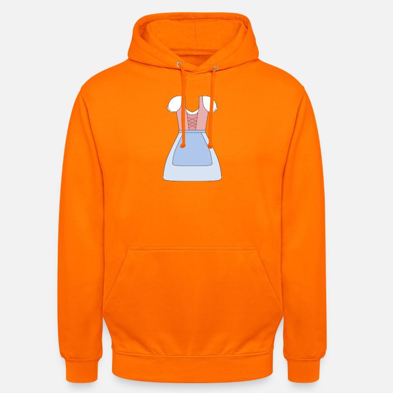 Conception de robe bavaroise traditionnelle Dirndl - Sweat-shirt à capuche unisexe - orange