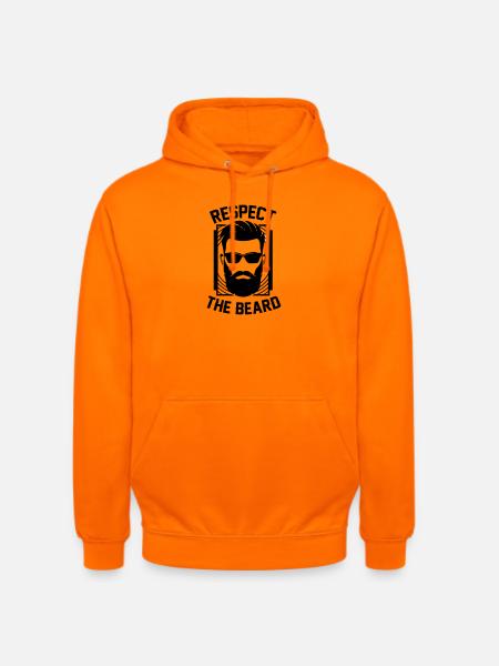 Respecter Le roi barbe respecte Barde - Sweat-shirt à capuche unisexe - orange