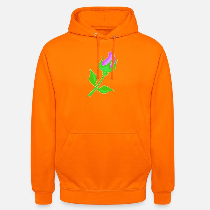 Rose dans une teinte violette - Sweat-shirt à capuche unisexe - orange