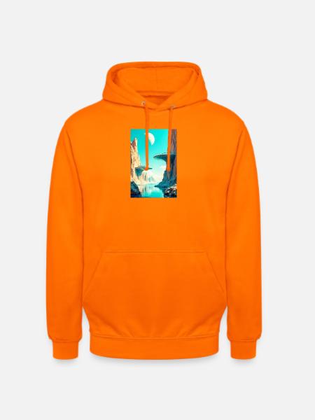 Humanity Finally Finds Its New Home in Space - Unisex Hoodie - orange