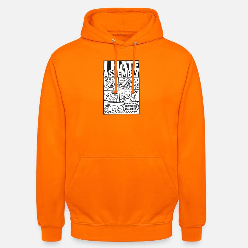 I Hate Assembly Instructions - Unisex Hoodie - orange