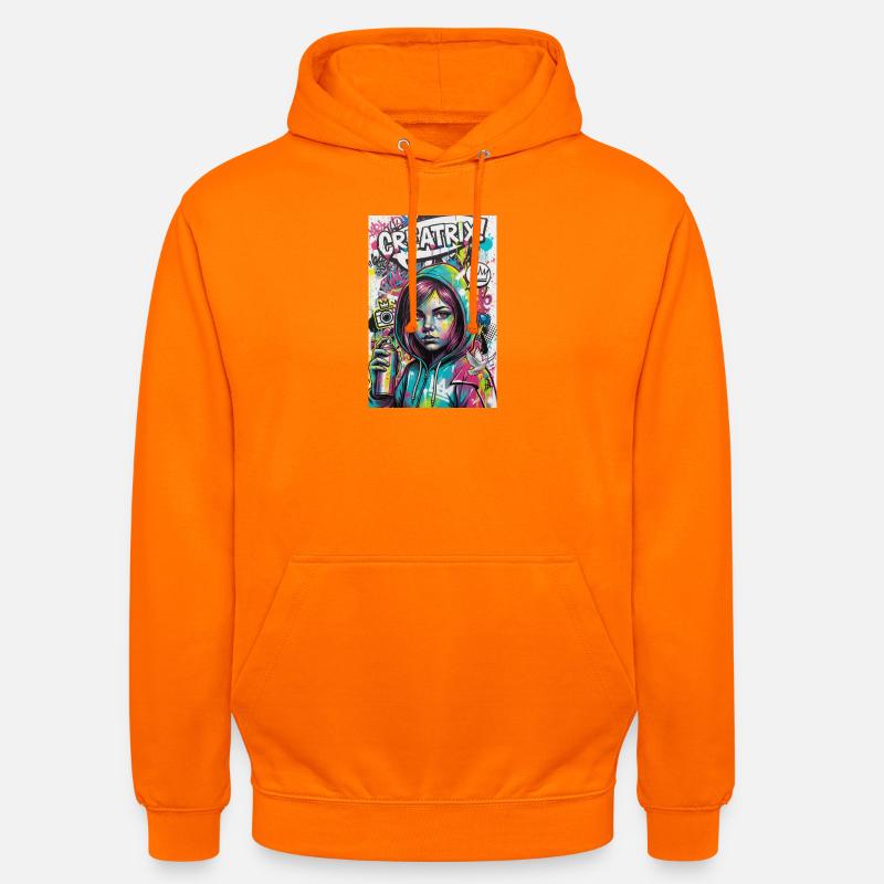 Farbexplosion Graffiti Heldin - Unisex Hoodie - Orange
