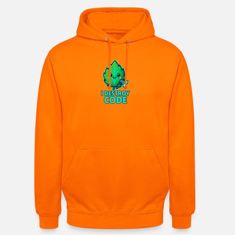 Green Leaf Code Warrior - Unisex Hoodie - orange