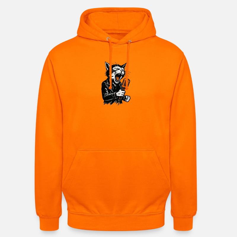 Mécanisme à bascule avec micro - Sweat-shirt à capuche unisexe - orange