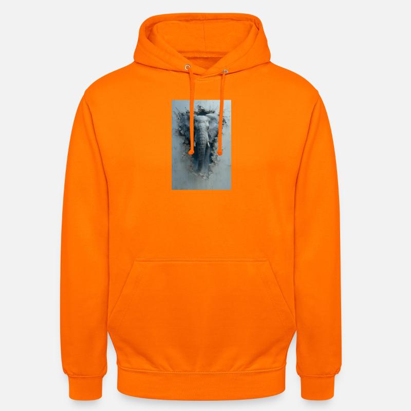 Percée de l’éléphant - Sweat-shirt à capuche unisexe - orange