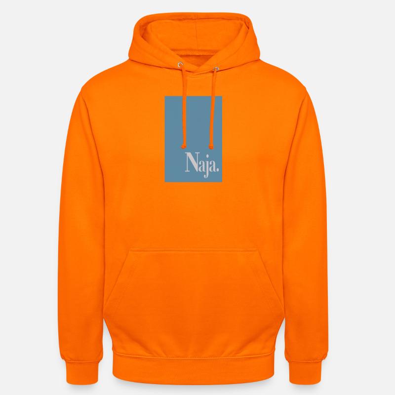 Affiche statement avec illustration « Eh bien. » - Sweat-shirt à capuche unisexe - orange