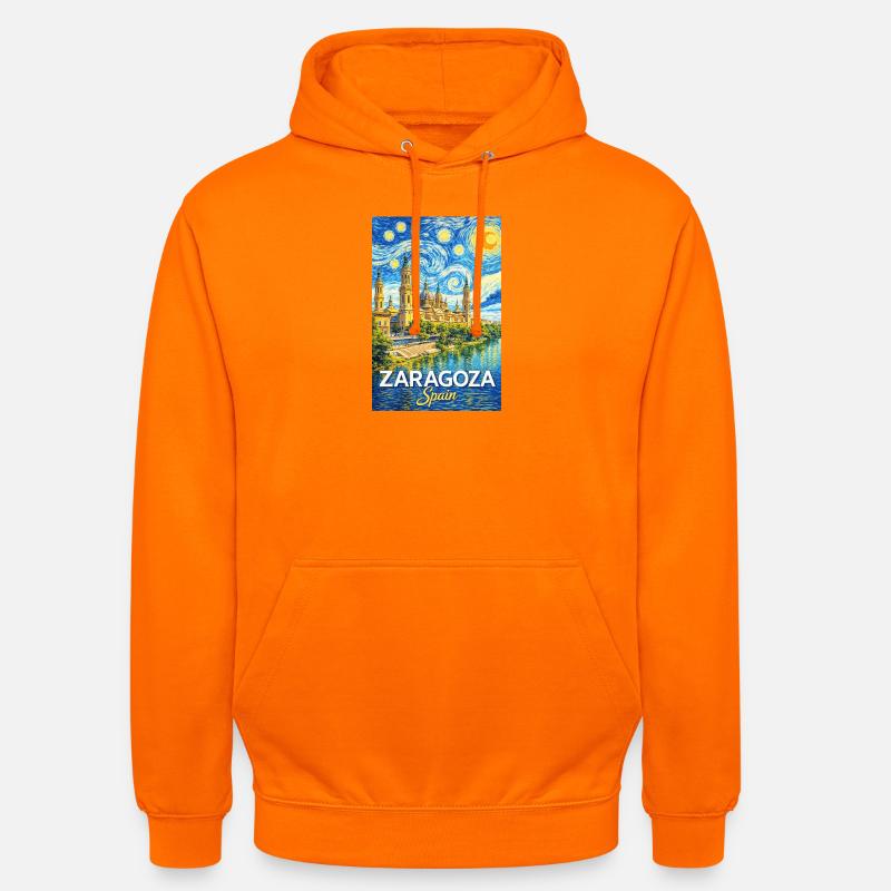 Saragozza, Spagna - Felpa con cappuccio unisex - arancione