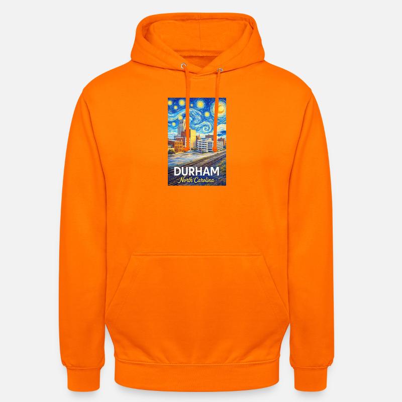 Durham, North Carolina - Luvtröja unisex - orange
