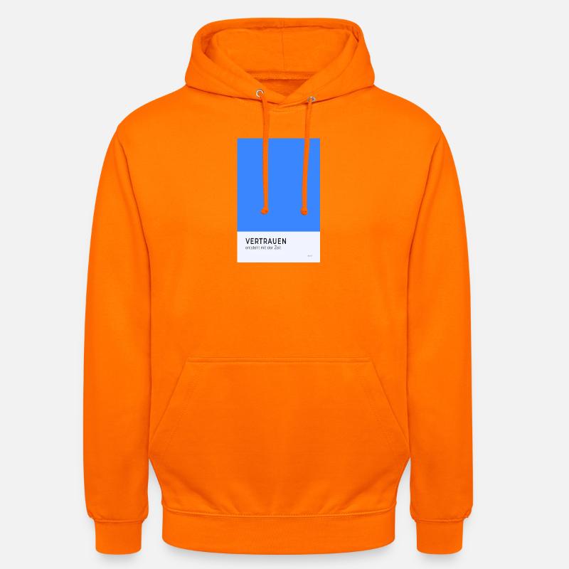 Vertrauen entsteht mit der Zeit Poster - Unisex Hoodie - Orange