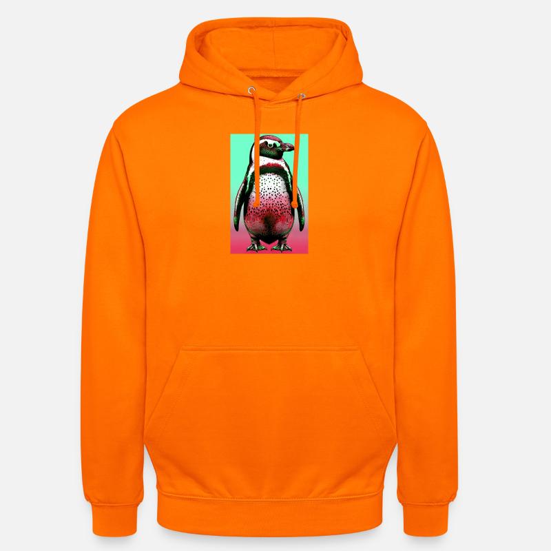 pingouin - Sweat-shirt à capuche unisexe - orange