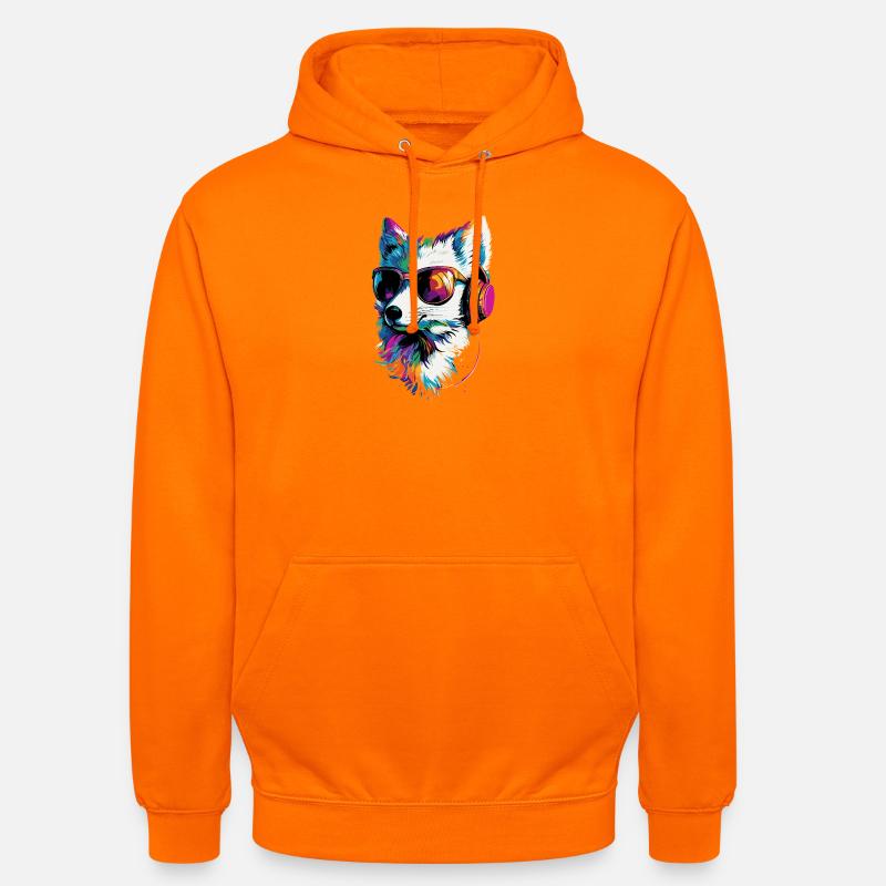 Polarfuchs Schneefuchs Eisfuchs Süßer Weißer Fuchs - Unisex Hoodie - Orange