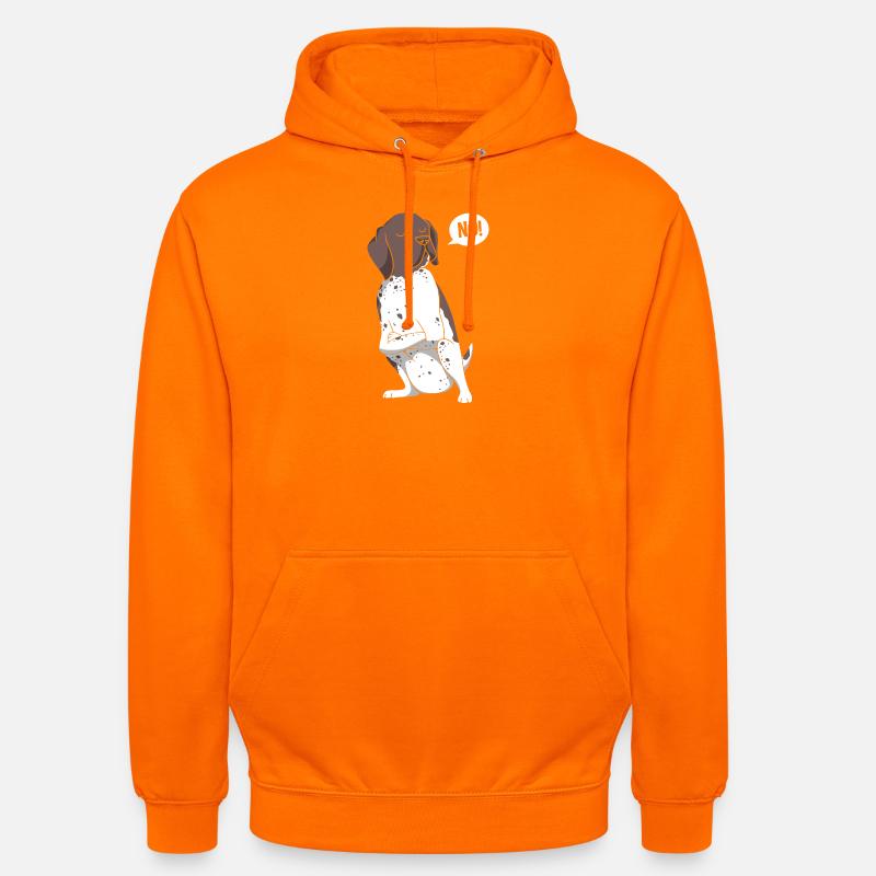Tysk pointerhund Tysk korthår - Hættetrøje unisex - orange