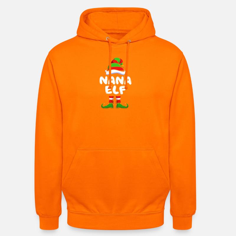 Elfe Elf Weihnachtsgeschenk Oma Großmutter - Unisex Hoodie - Orange
