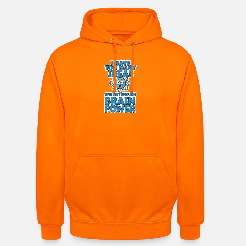 Brain Power Comic Shirt Geschenk - Unisex Hoodie - Orange