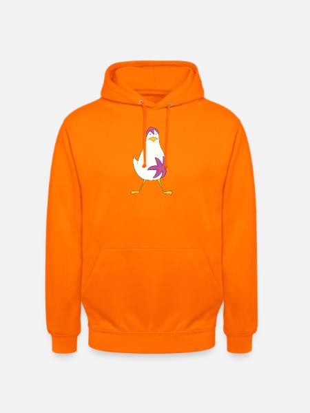 Seestern-Möwe, ich hänge an dir... - Unisex Hoodie - Orange