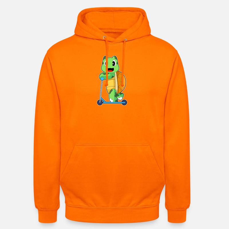 Schildkröte Tretroller - Unisex Hoodie - Orange