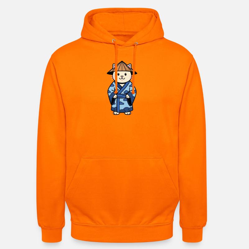 Chat de Chine mignon - Sweat-shirt à capuche unisexe - orange