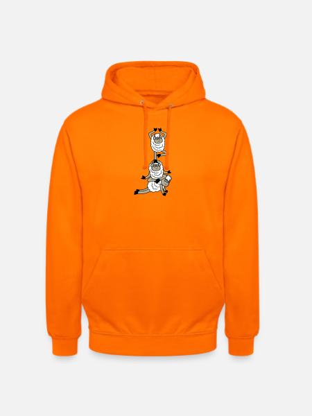 Tired_Sad_Sleepy_Sheep_Yoga_Meditating_5 - Unisex Hoodie - orange