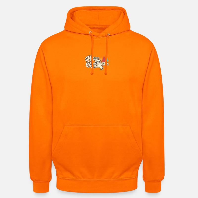 Rétro Joyeux Noël Arc-en-ciel Script - Sweat-shirt à capuche unisexe - orange
