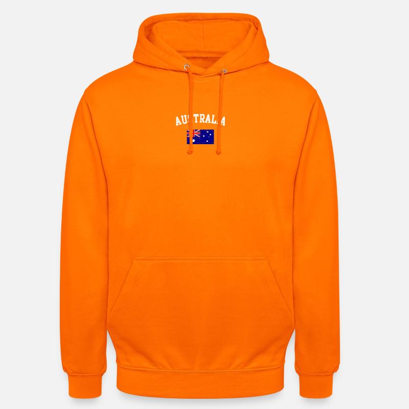 Graphique du drapeau en arc australien - Sweat-shirt à capuche unisexe - orange