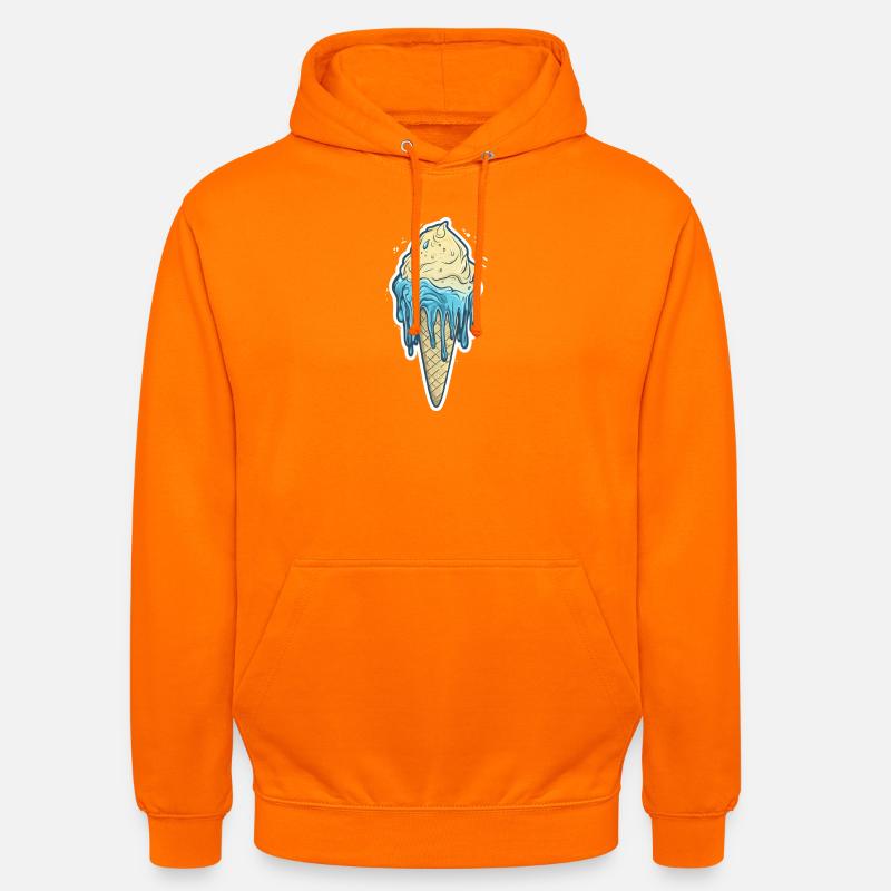 Crème glacée Crème glacée - Sweat-shirt à capuche unisexe - orange