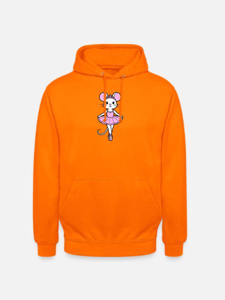 ballerina mouse - Unisex Hoodie - orange