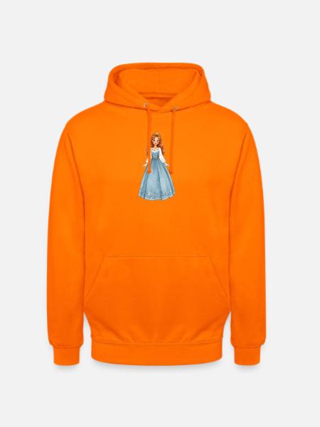 Prinzessin im Eiskristallkleid - Unisex Hoodie - orange