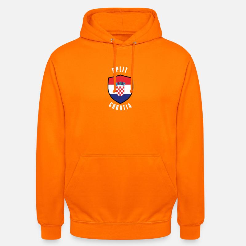 Bouclier de Croatie de Split - Sweat-shirt à capuche unisexe - orange