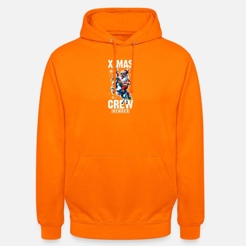 Weihnachts Crew Weihnachtsmann Einhorn - Unisex Hoodie - Orange