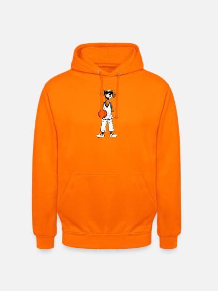 Basketball Hund - Unisex Hoodie - Orange