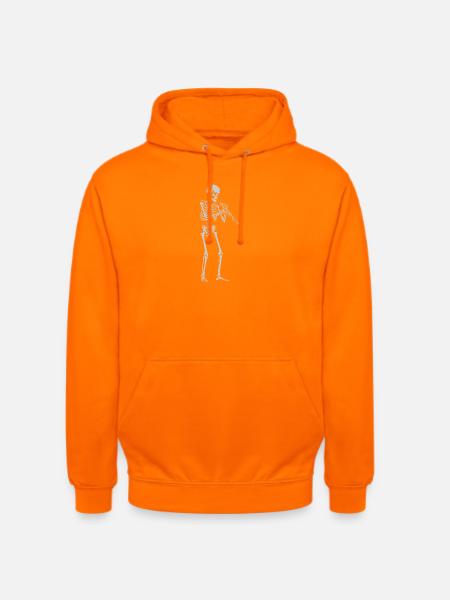 Skeleton spielt Oboe - Unisex Hoodie - Orange