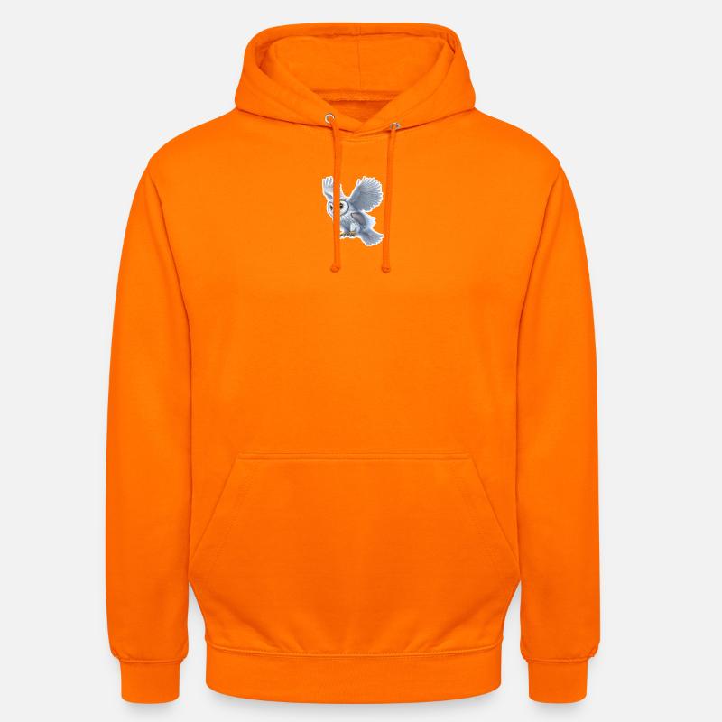 Autocollant de la chouette céleste - Sweat-shirt à capuche unisexe - orange