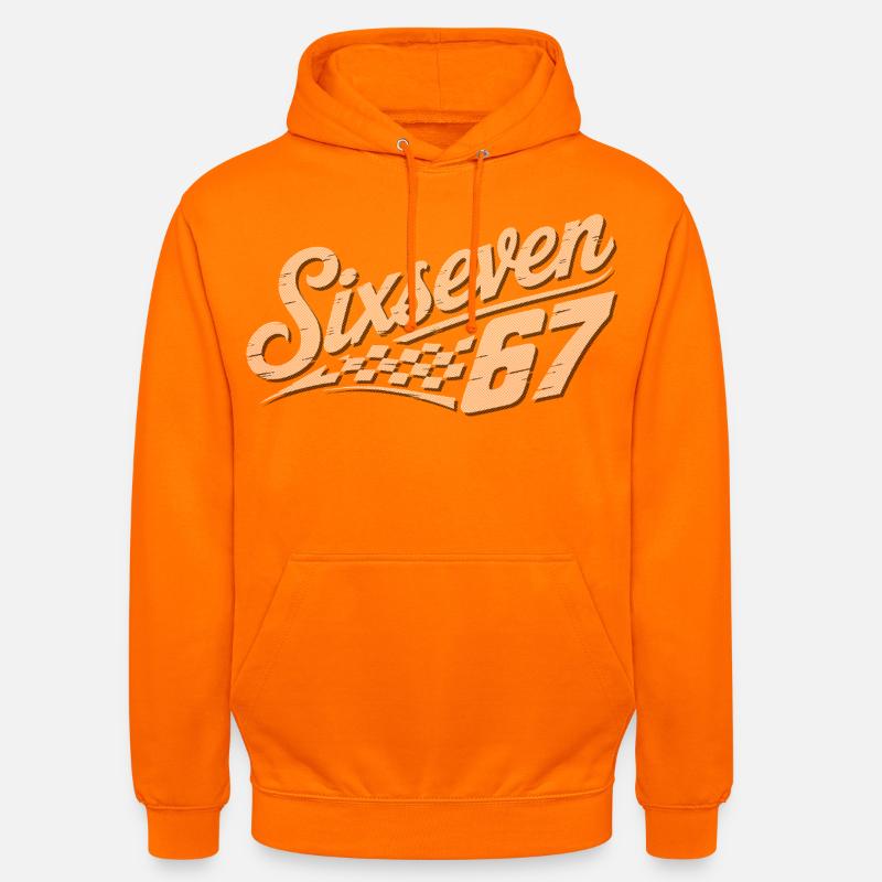 Six Sept Drapeau à damier - Sweat-shirt à capuche unisexe - orange