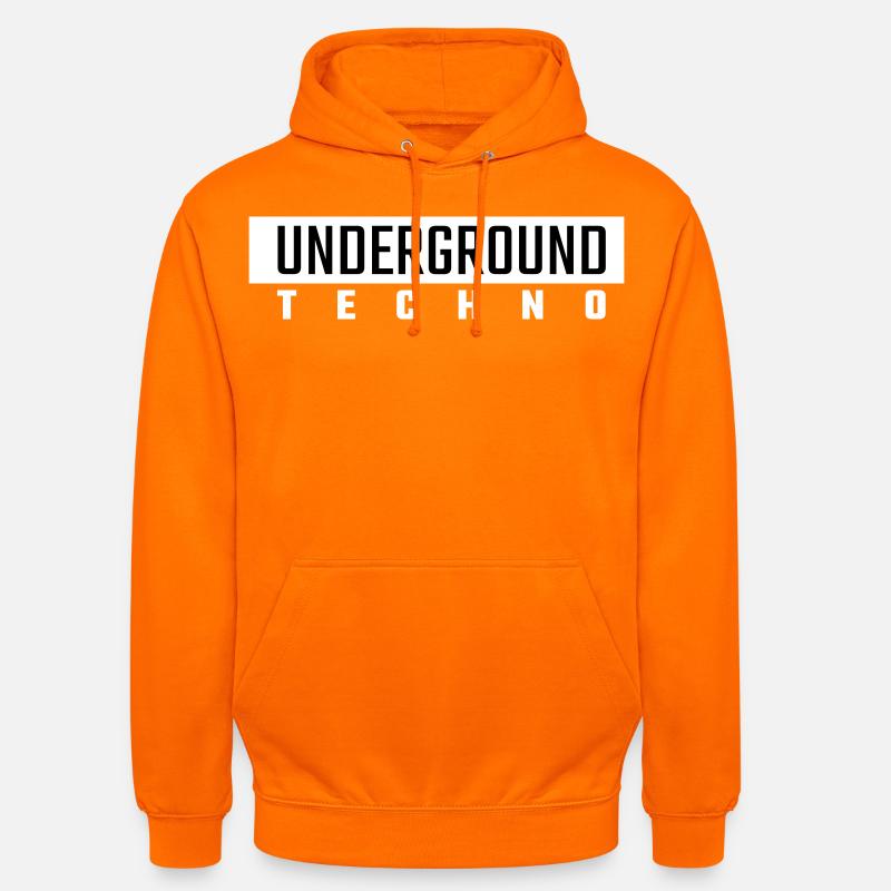 Underground Techno - Sweat-shirt à capuche unisexe - orange