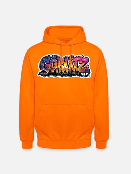 Görlitz Skyline Graffiti-Sehenswürdigkeiten - Unisex Hoodie - Orange
