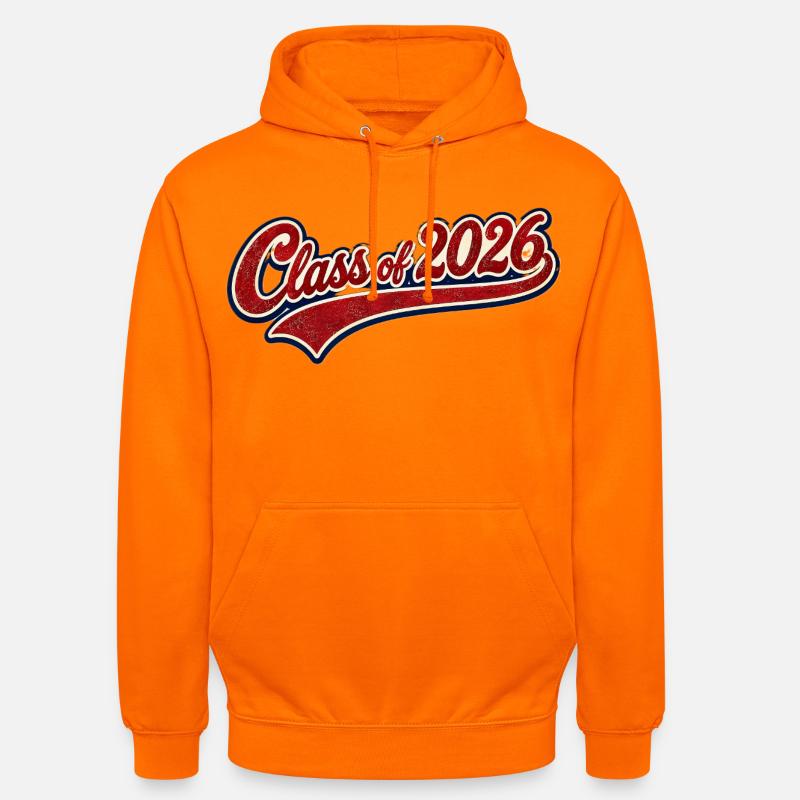 Class 2026 Retro Script - Unisex Hoodie - orange