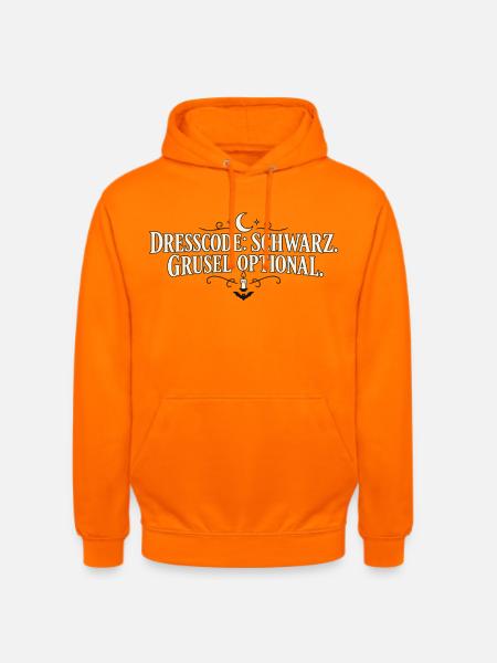 Halloween Shirt Dresscode Schwarz - Unisex Hoodie - Orange
