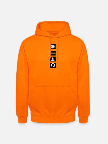Eat, sleep, rave, repeat. - Unisex Hoodie - orange