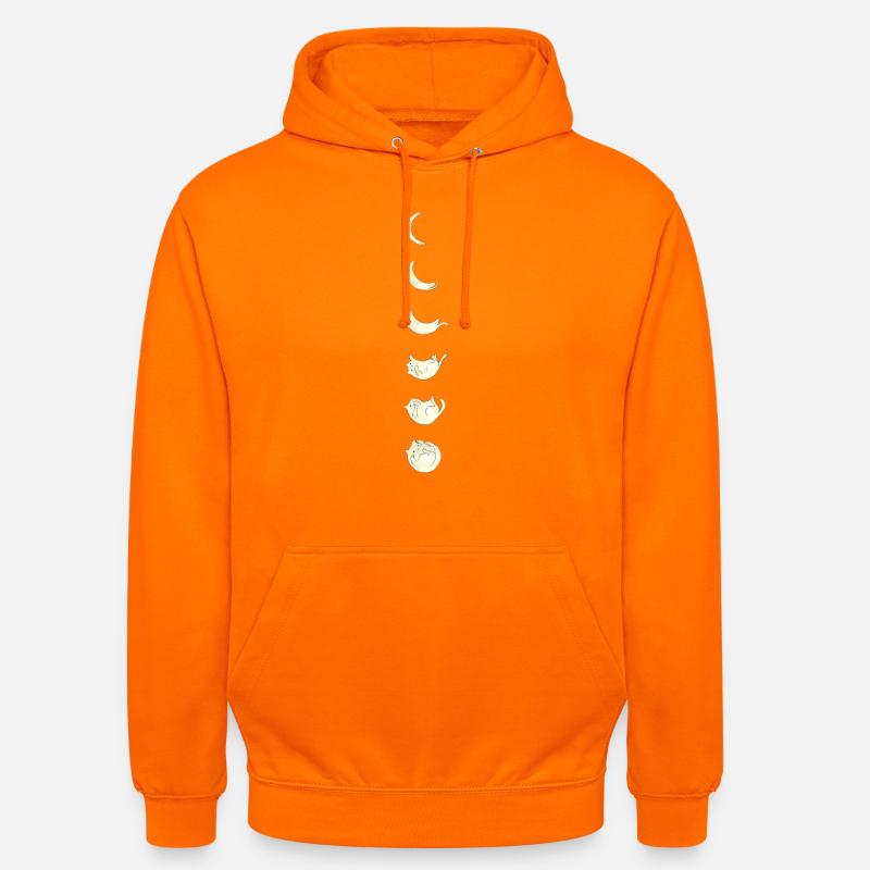 Chat de la lune - Sweat-shirt à capuche unisexe - orange
