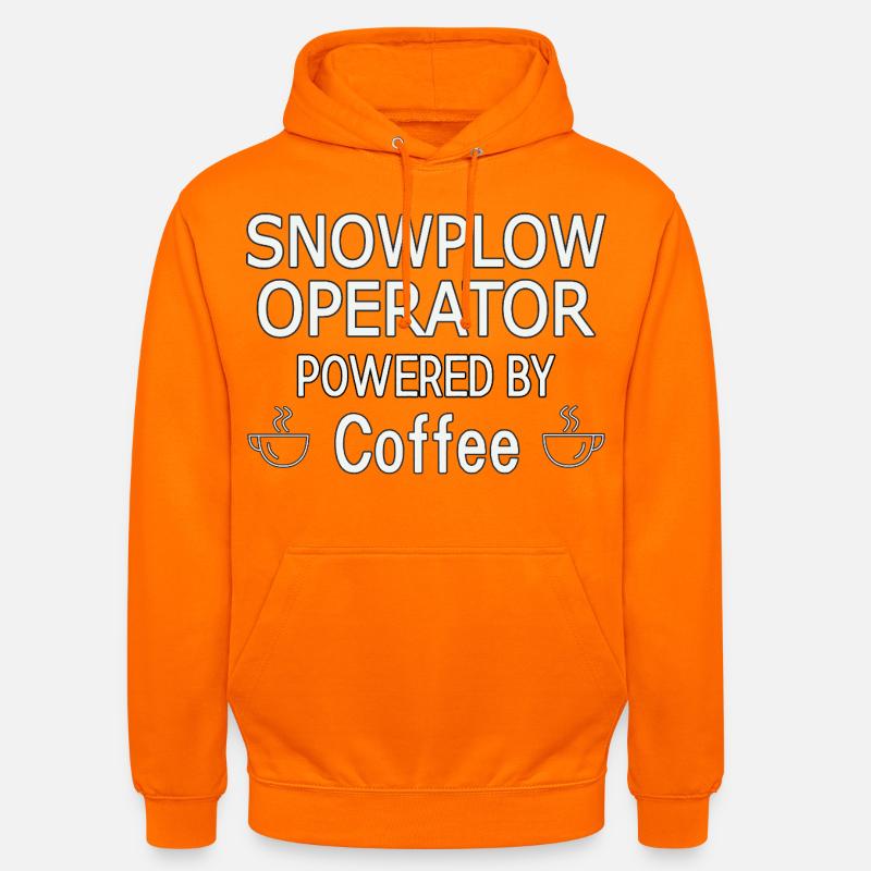 Snowplow Operator Powered Coffee Schneepflugfahrer - Unisex Hoodie - Orange