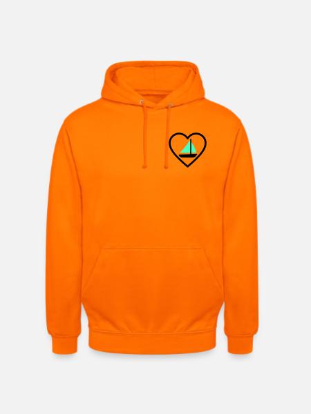 Cuore Vela – Passione Navigazione - Unisex Hoodie - orange